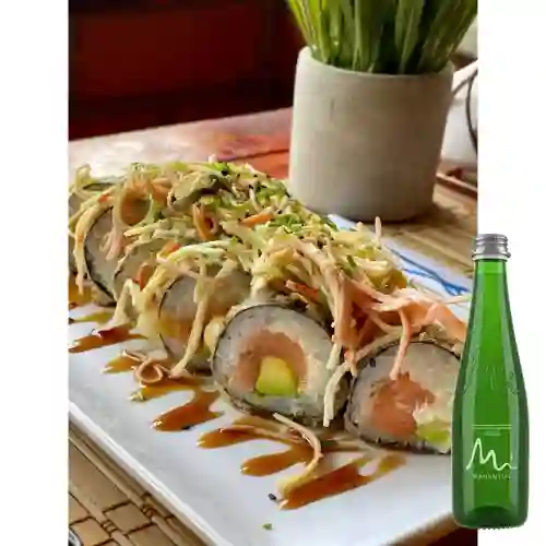 Combo Tiger Roll + Agua Manantial con Gas 300 ml