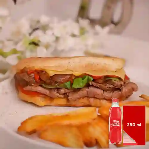 Combo Panini Queso Roast Beef + Kola Postobon 250 ml