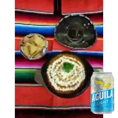 Combo Sopa Azteca + Cerveza Aguila Light Lta 330ml