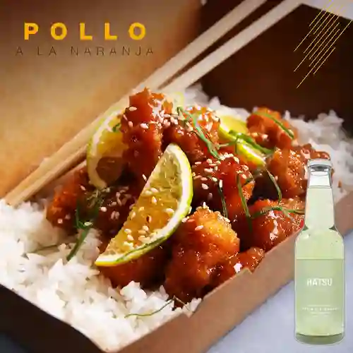 Combo Pollo a la Naranja +Hatsu Sandia Albahaca 300ml