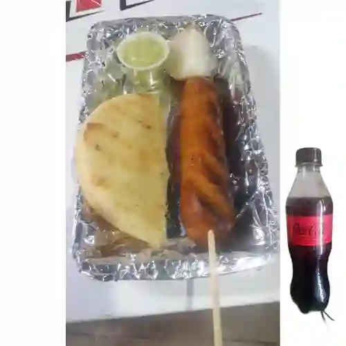 Combo Chorizo de Pollo + Coca-cola Cero 400 ml