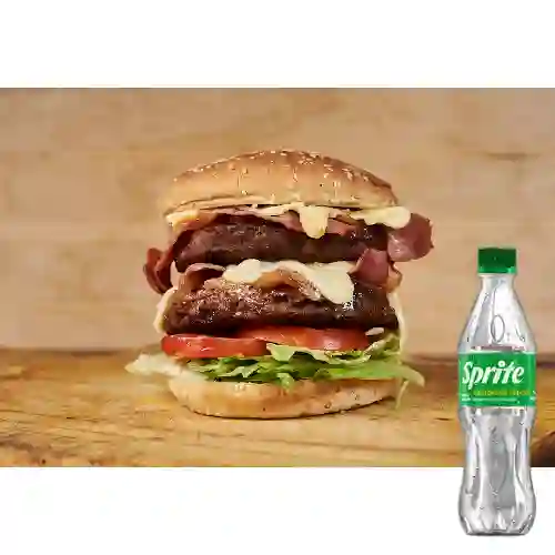 Combo Hamburguesa Doble + Sprite Original 400ml