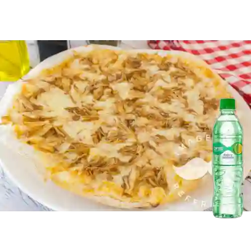 Combo Pizza de Pollo Bbq +Agua Brisa Sabor Lima Limón