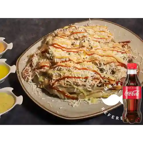 Combo Salchipapas Costeña con Todo + Coca Cola 250 ml
