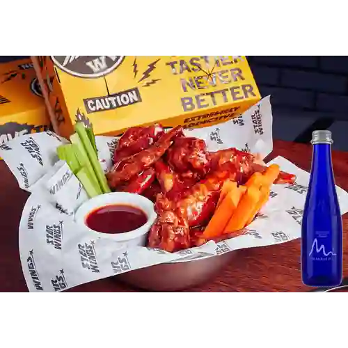 Combo 10 Alitas + Manatial Sin Gas 300ML