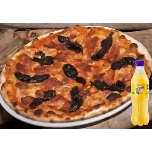 Combo Pizza Ciruela y Tocineta + Quatro Original 400ML