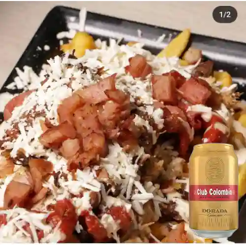 Combo Papas Locas Especiales + Club Col. Dorada 330ml Lata