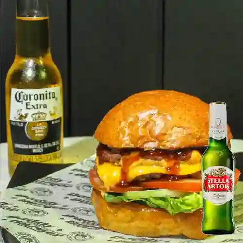 Combo Hamburguesa Classic Daddy Doble + Stella Artois 290ml