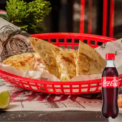 Combo Quesadilla Al Pastor + Gaseosa Coca Cola