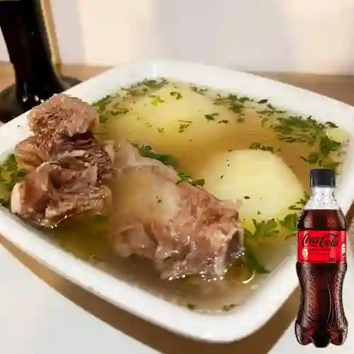 Combo Caldo de Costilla + Coca-Cola Sin Azúcar 400 ml