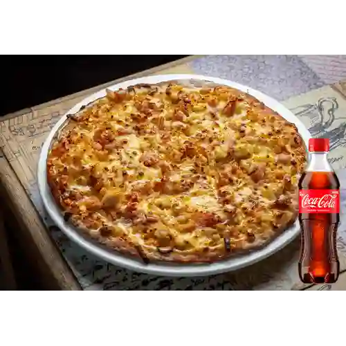 Combo Pizza Pollo Tocineta Miel Mostaza + Cocacola Orig 400 ml