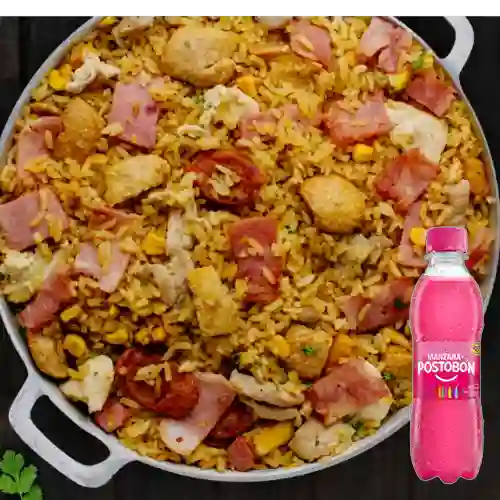 Combo Arroz Ranchero + Postobón Manzana 250 ml