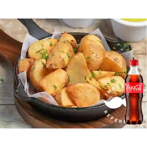 Combo Papa Casco + Coca Cola Original 400 ml