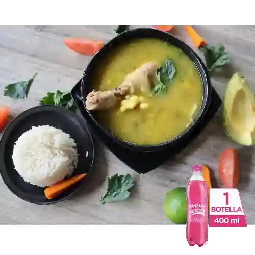 Combo Ajiaco con Pollo + Postobón Manzana 400 ml