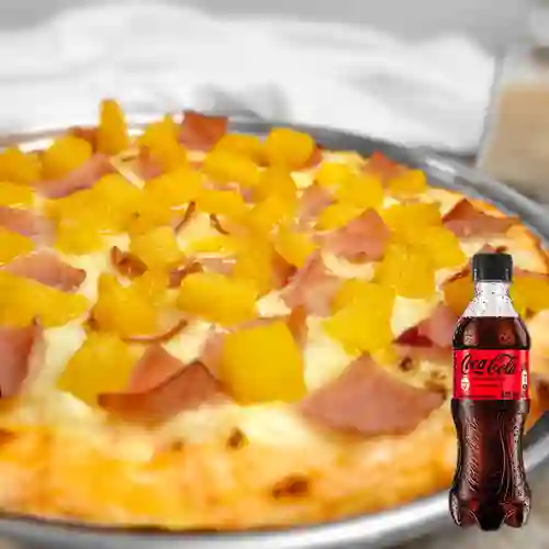 Combo Pizza Hawaiana + Coca Cola Sin Azúcar 400 ml
