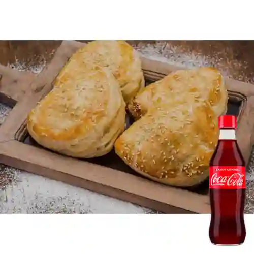 Pastel de Hojaldre Pollo/Carne +CocaCola Org 350ml