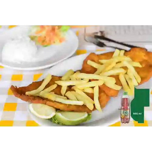 Combo Chuleta de Cerdo,O Pollo +Mr Tea Durazno 500ml
