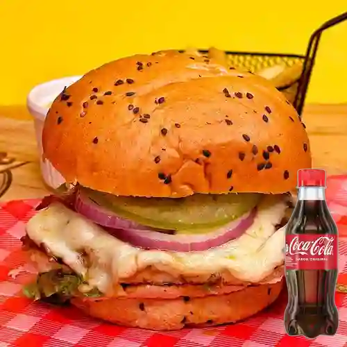 Combo Hamburguesa Chicken Clásica + Coca Cola 250Ml