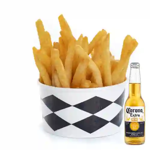 Combo Papas a la Francesa Grandes + Corona 355 ml