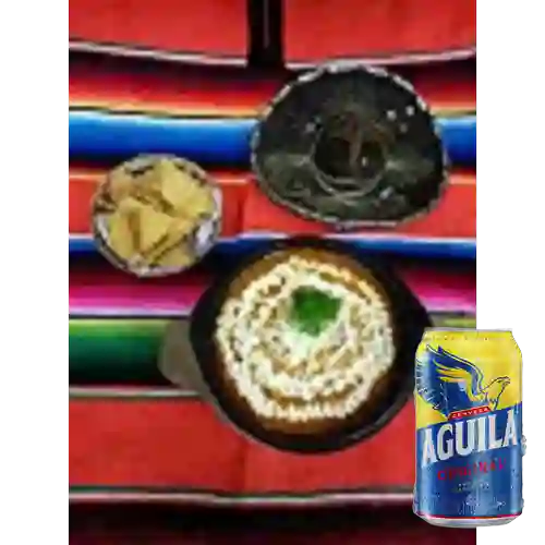 Combo Sopa Azteca + Cerveza Aguila Original Lta 330ml