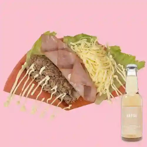 Crepe Atún,Jamón&Queso +Hatsu Uva Blanca&Romeo 300ml