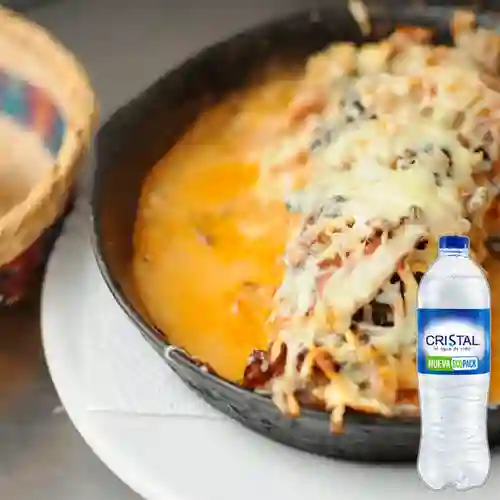 Combo Lasaña Cassarola + Cristal Sin Gas 600 ml