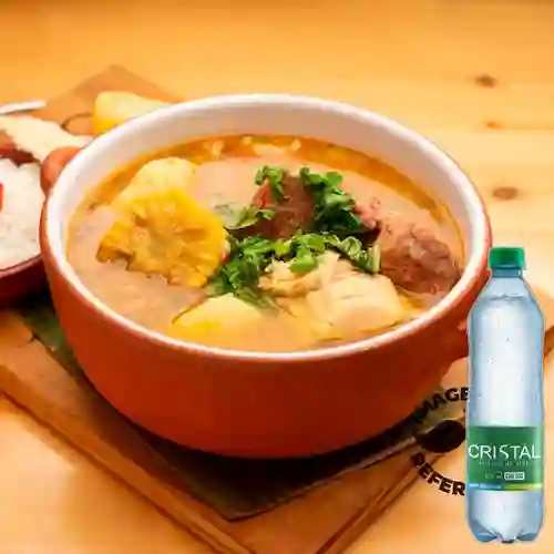 Combo Sancocho de Hueso Grande +Cristal C/gas 600ml