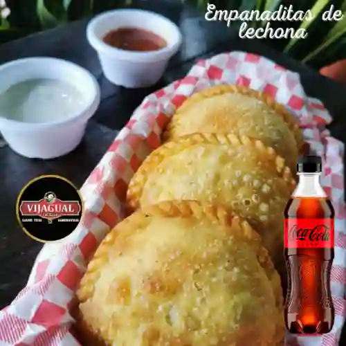 Empanadas de Lechona Premium +Cocacola ZERO 400ml