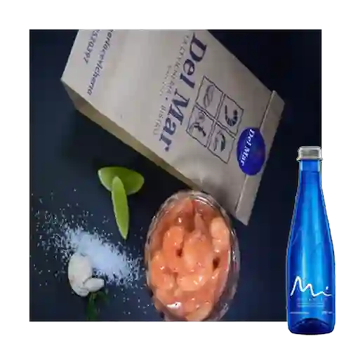 Coctel de Camaron Tradicional +Agua Manantial S/gas 500ml