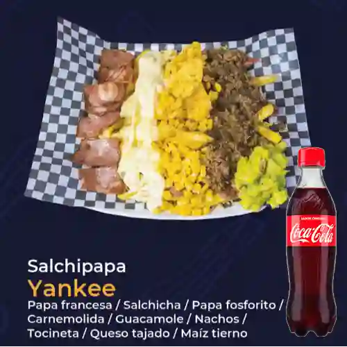 Combo Salchipapa Yankee + Coca-cola Original 500ml
