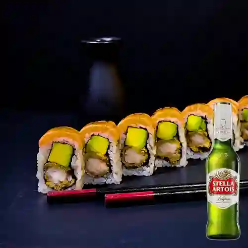 Combo Sushi Salmón Bono + Stella Artois 335 ml