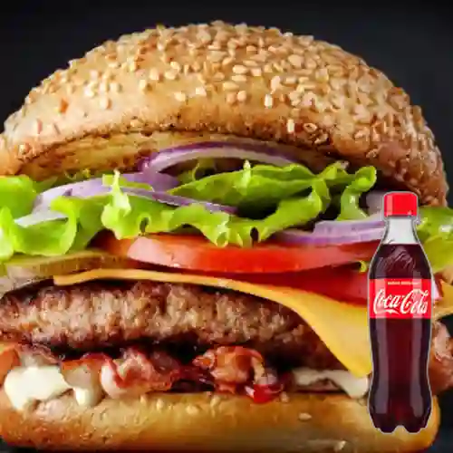 Burger Super Especial de Carne +Cocacola Org 400ml