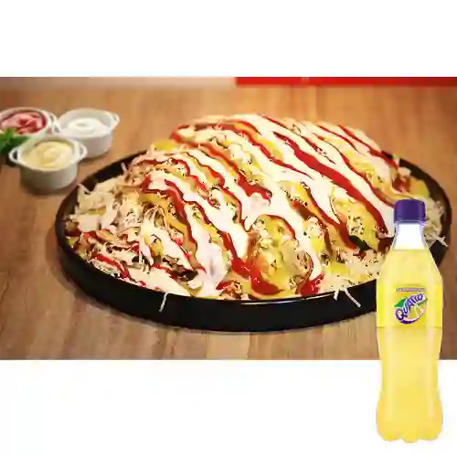 Combo Salchipapa Costeña Personal +Quatro Orig 400ML
