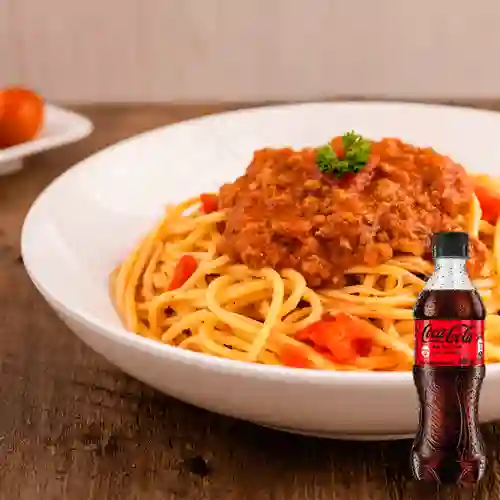 Combo Spaghetti Bolognesa +Cocacola S/az 400ml