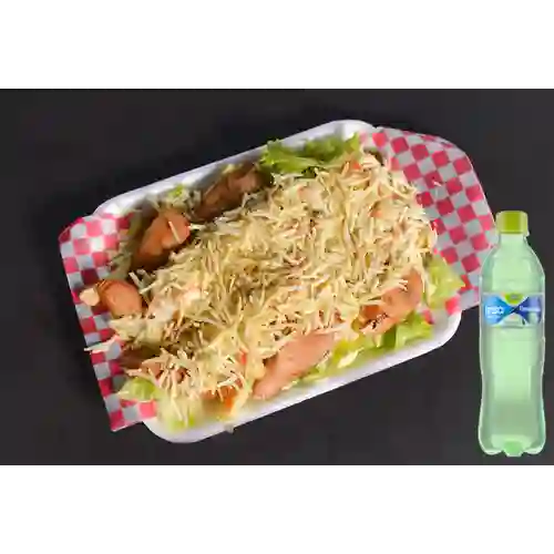 Combo Salchipapa +Agua Brisa Sabor 600ml Lima Limón