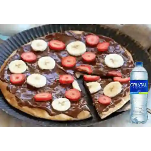 Combo Pizza de Nutella + Botella de Agua 600Ml
