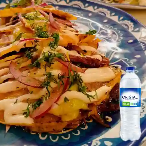 Combo Quesadilla Pulled Pork + Cristal Sin Gas 600 ml