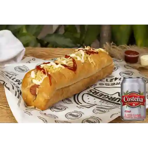 Combo Perro Sencillo + Cerveza Costeña Lta 330ml