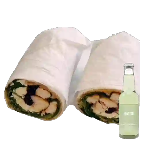 Combo Mediterranean Wrap +Hatsu Sandia Albahaca 300ml