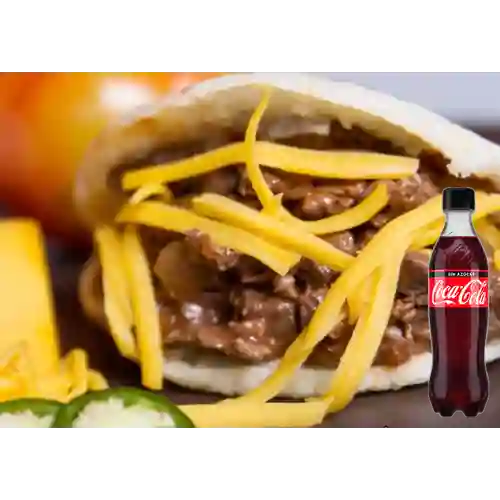 Combo Arepa Mexicana + Coca-Cola Sin Azúcar 500 ml