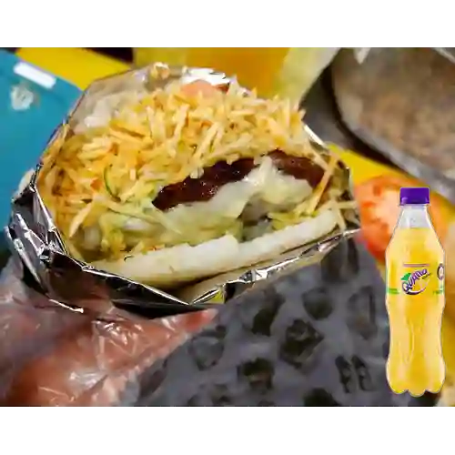 Combo Arepa con Todo + Quatro Original 400ML