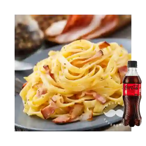 Combo Spaghatti a la Carbonara +Cocacola S/az 400ml