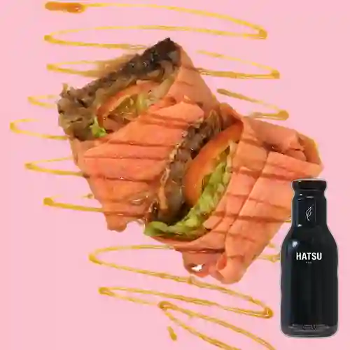 Combo Crepe Tonkatsu Burguer + Hatsu Negro 400 ml
