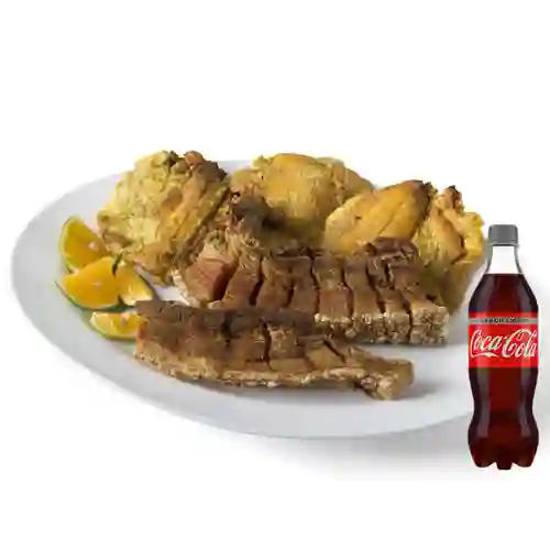 Combo Medio Plato de Chicharrón +Cocacola Light 400ml