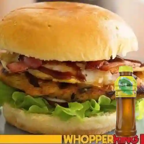 Combo Whopper Pollo Bbq + Fuze Tea de Limón de 400 ml