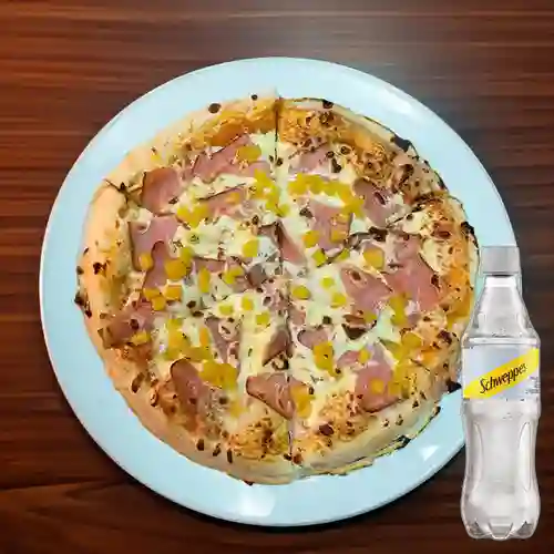 Combo Pizza Hawaiana + Schweppes Soda 400ml