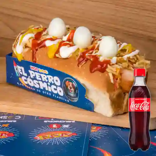 Combo Perro Cósmico Lunar +Cocacola Orig 400ml