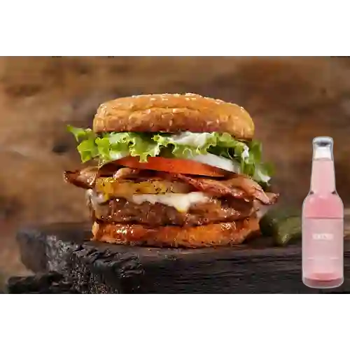 Hamburguesa Bisontte +Hatsu Frambuesa&Rosas 300ml