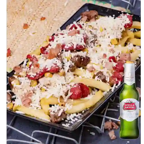 Combo Papas Locas Carnivoras + Stella Artois Bot. 330ml