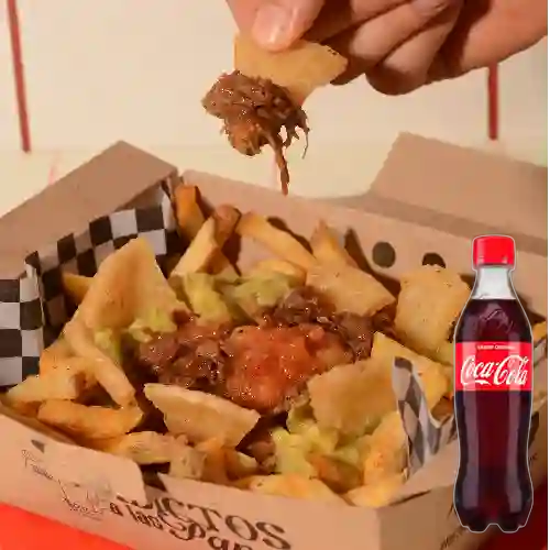 Combo Papas Desmechadas Locas +cocacola Personal 400ml